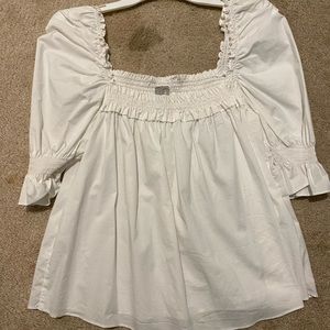 Asos white puff-sleeved top